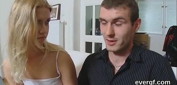  Skint bf lets flirty mate to screw his ex-girlfriend for cash